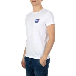 NASA koszulka męska t-shirt dekolt V Basic Ball biała